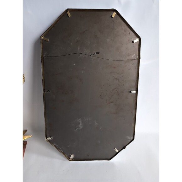 Antique Convex Glass Wall Picture St. Therese Of Lisieux 30's Mary Icon MCM - Picture 9 of 9